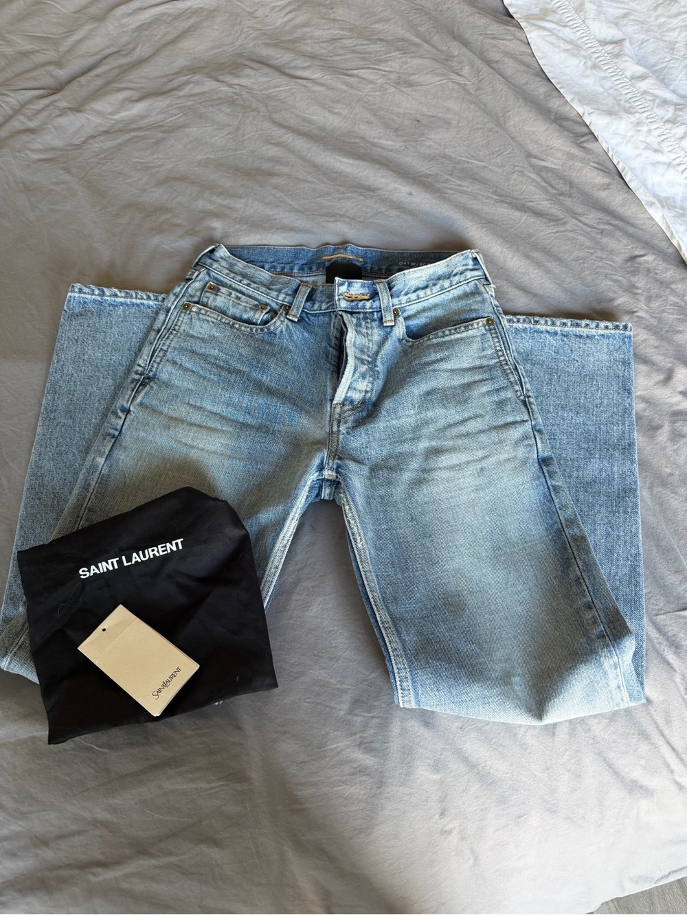 Saint Laurent Light Blue Denim Jeans - Picture 3 of 9